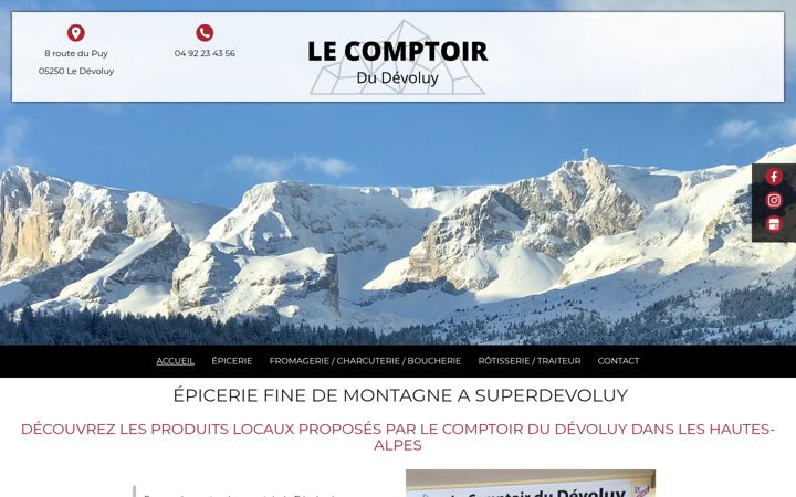 Screenshot of lecomptoirdudevoluy.fr