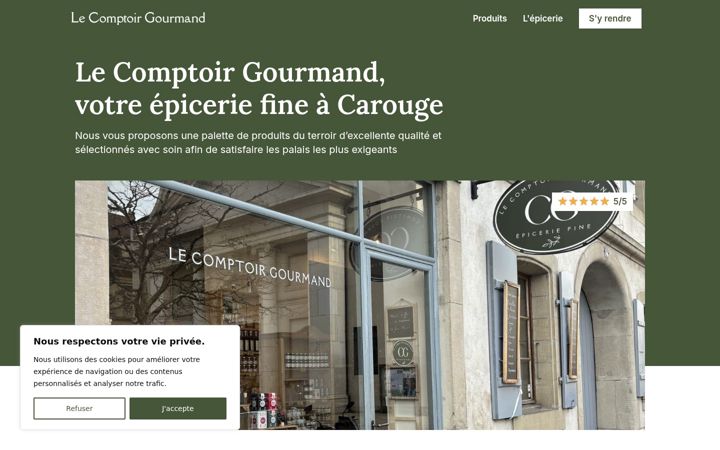 Screenshot of lecomptoirgourmand.ch