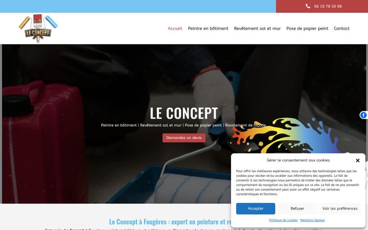 Screenshot of leconcept-peinture.fr