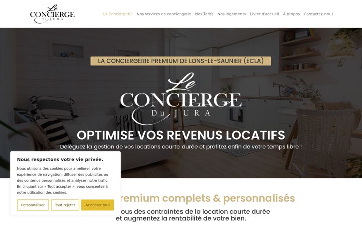 Screenshot of leconciergedujura.com