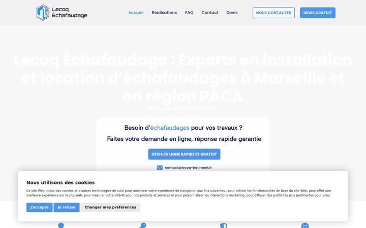 Screenshot of lecoq-echafaudage.fr