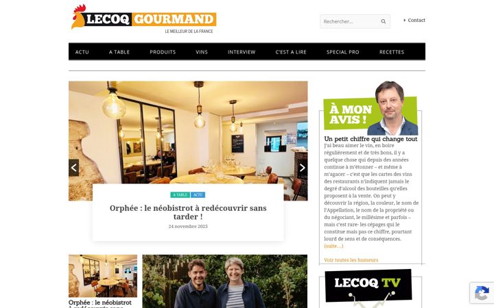 Screenshot of lecoqgourmand.fr