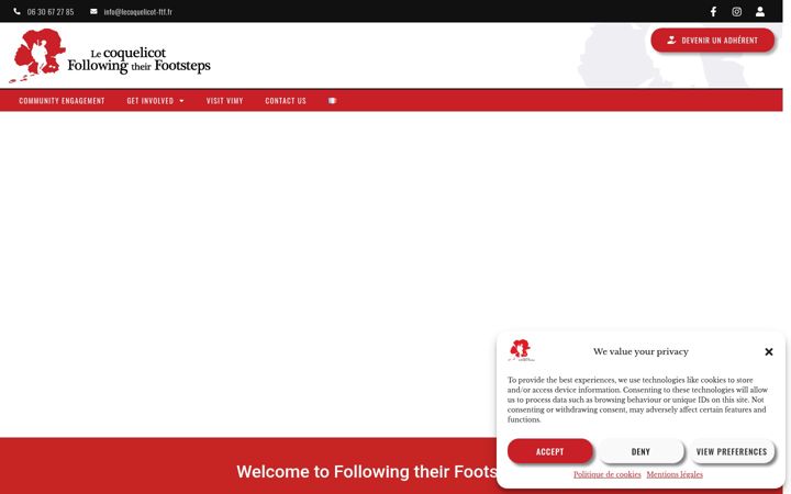 Screenshot of lecoquelicot-followingtheirfootsteps.fr