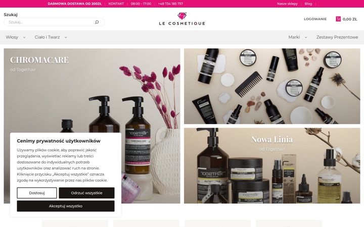 Screenshot of lecosmetique.pl