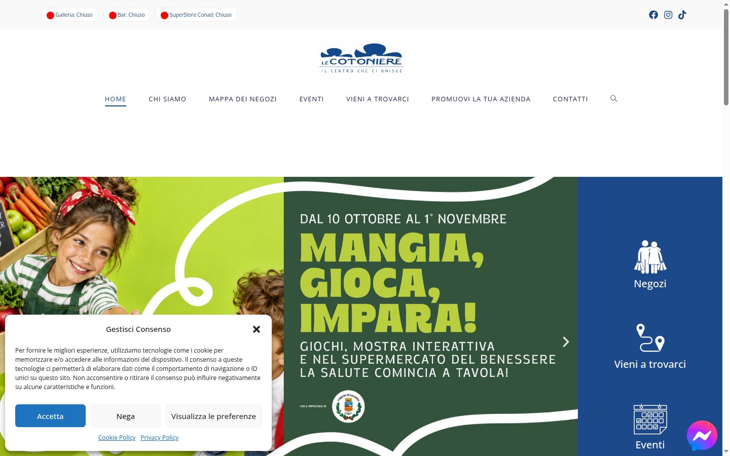 Screenshot des Einwilligungsbanners vor jeglicher Interaktion
