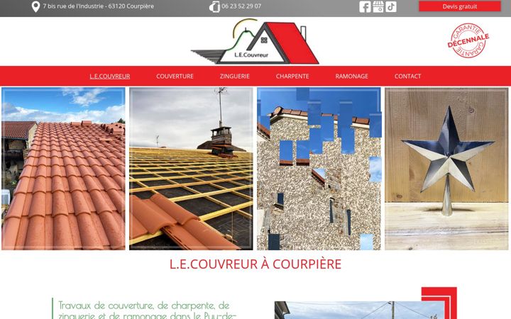 Screenshot of lecouvreur63.fr