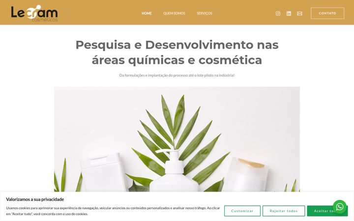 Screenshot of lecram.com.br