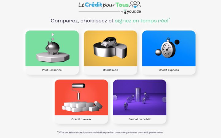 Screenshot of lecreditpourtous.fr