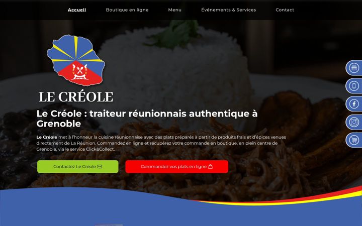 Screenshot of lecreole38.fr