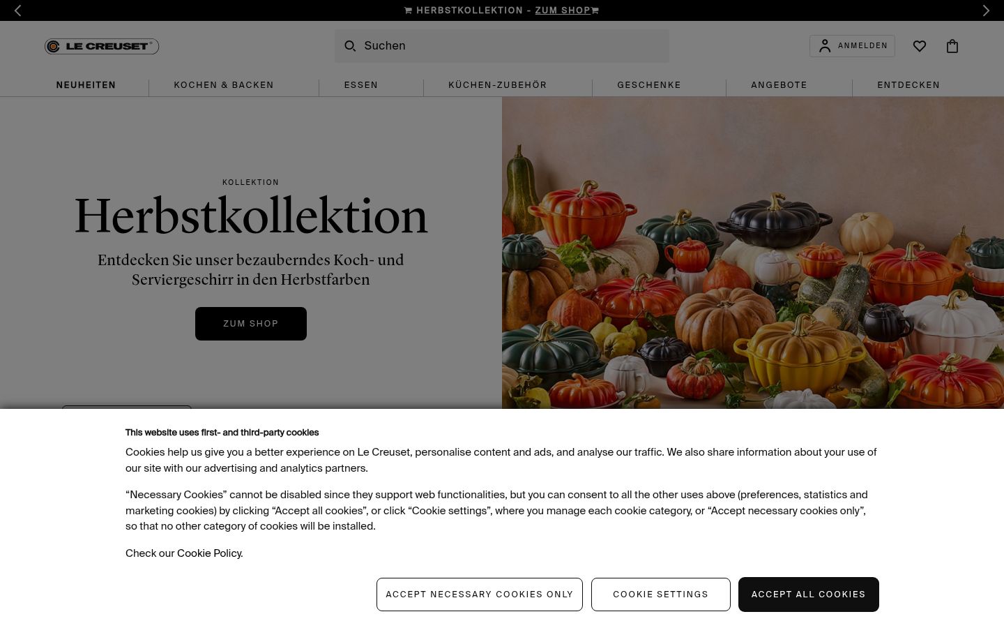 Kuvakaappaus suostumusbannerista, joka näytettiin ennen mitään vuorovaikutusta