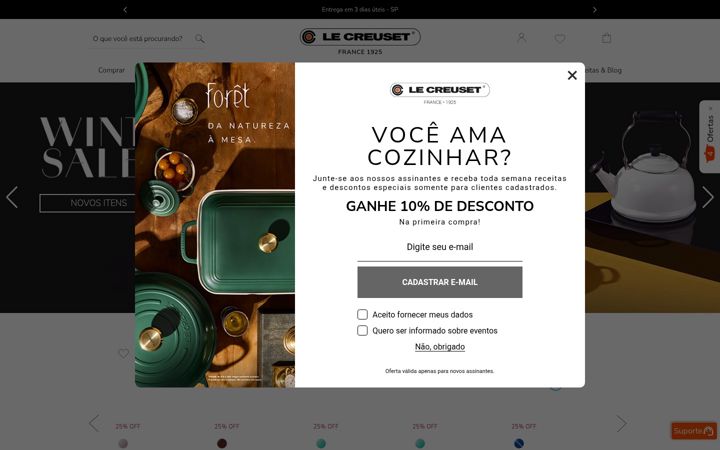 Screenshot of lecreuset.com.br