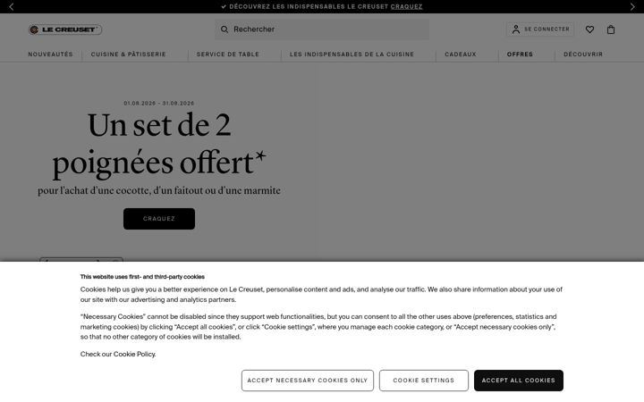 Screenshot of lecreuset.fr