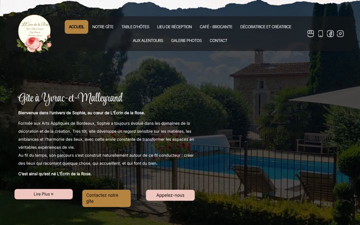 Screenshot of lecrindelarose.com
