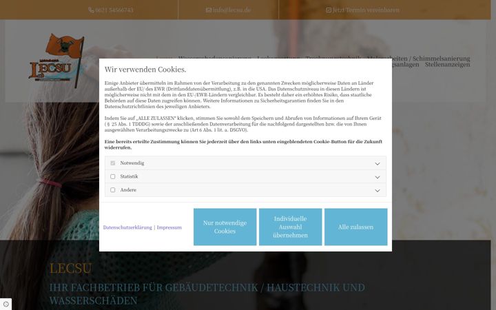 Screenshot of lecsu.de