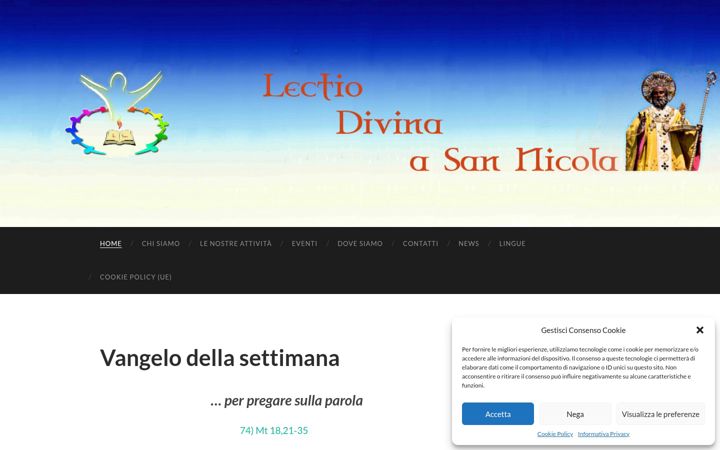 Screenshot of lectiodivinasannicola.it