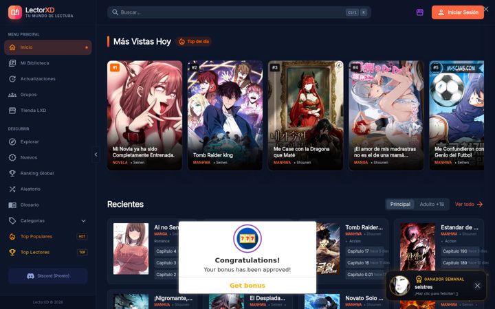 Screenshot of lectorxd.com
