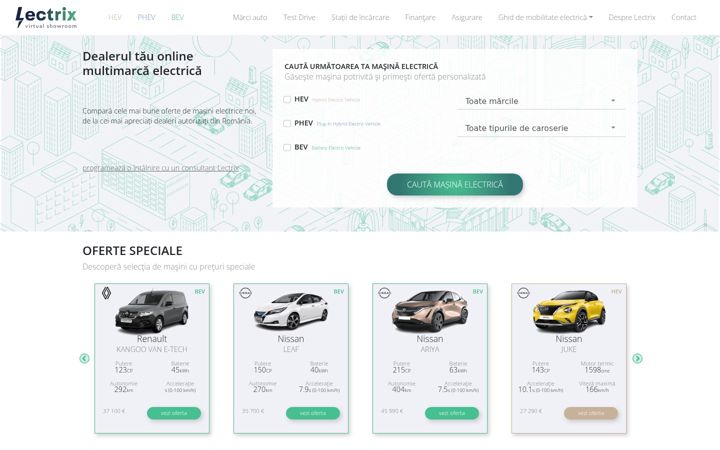 Screenshot of lectrix.ro