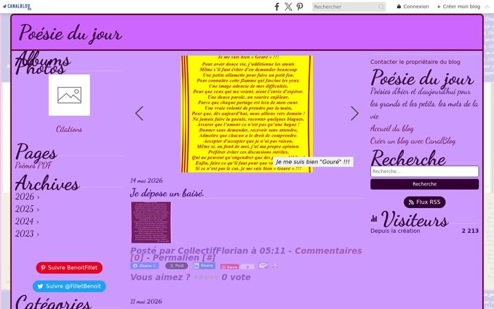 Screenshot of lecturedujour.fr
