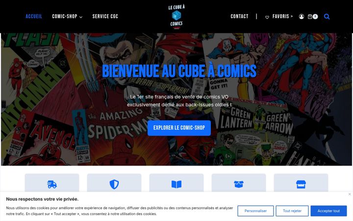 Screenshot of lecubeacomics.com
