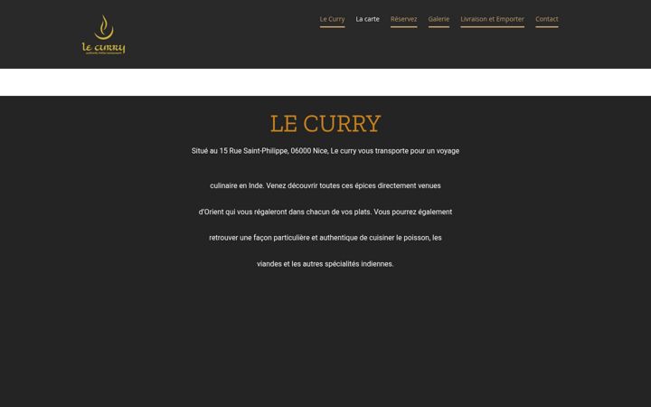 Screenshot of lecurry-nice.com