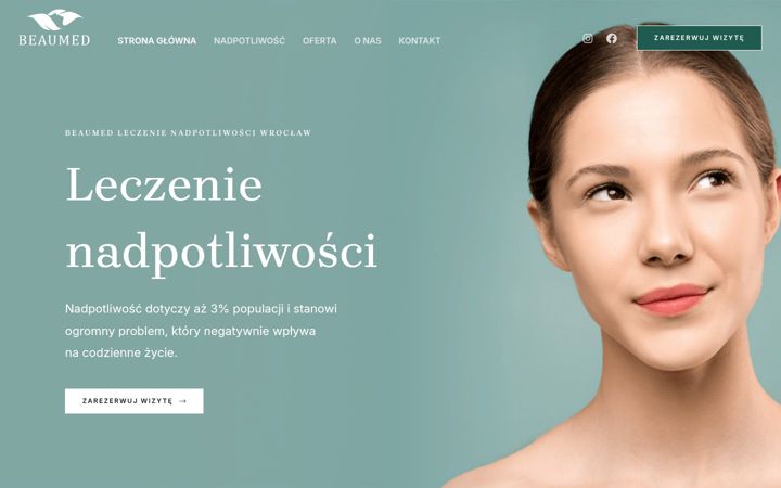 Screenshot ta' leczeniepotliwosci.pl