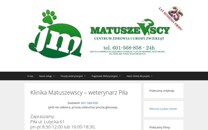 Screenshot of lecznica.pila.pl