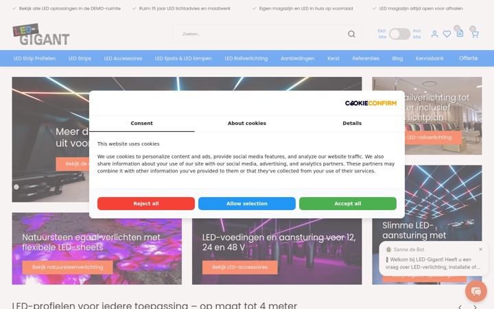 Screenshot of led-gigant.nl