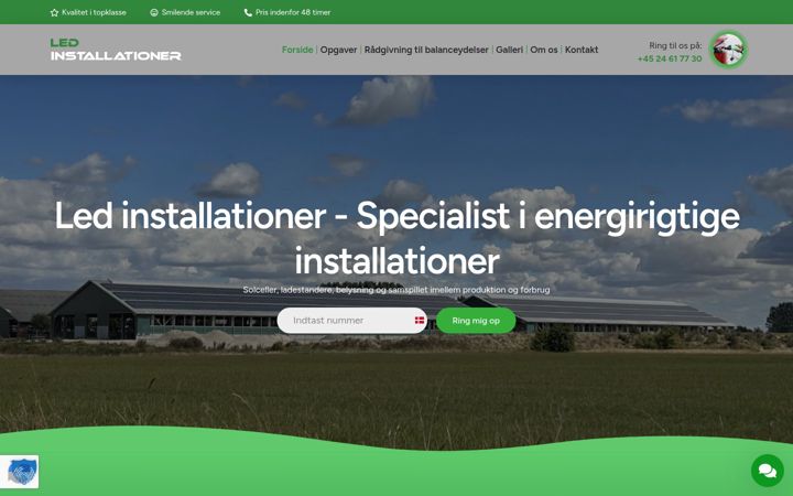 Screenshot of led-installationer.dk