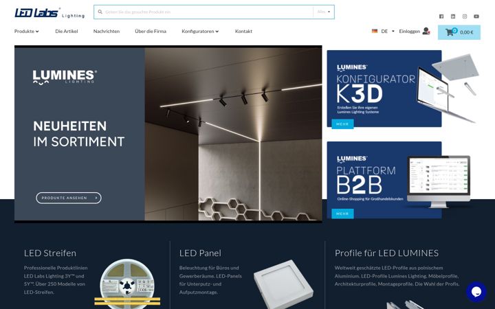 Screenshot of led-labs.de