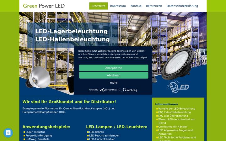 Screenshot of led-lagerbeleuchtung.de