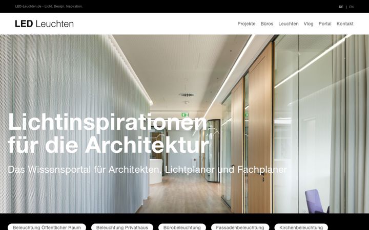 Screenshot of led-leuchten.de