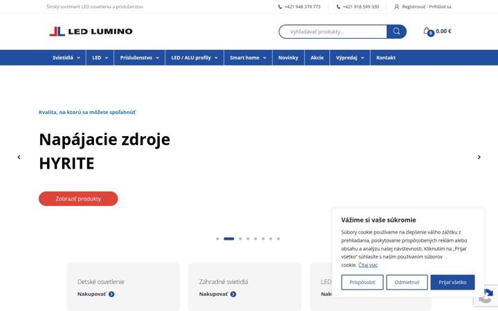 Screenshot of led-lumino.sk