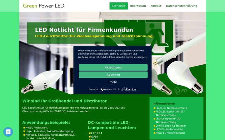 Screenshot of led-notlicht.de