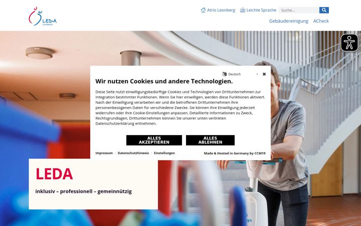 Screenshot of leda-leonberg.de