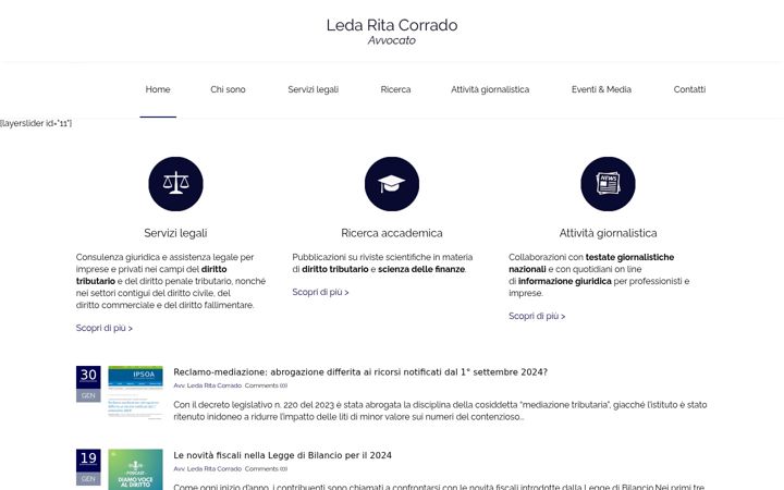 Screenshot of ledaritacorrado.it