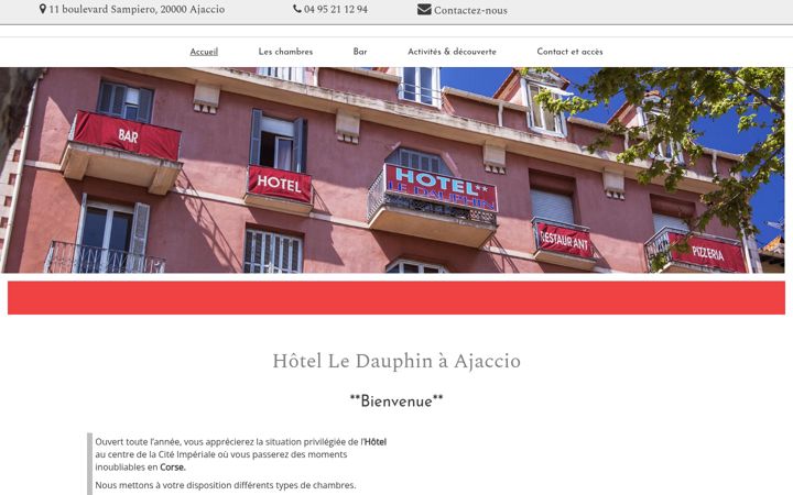 Screenshot of ledauphinhotel.com