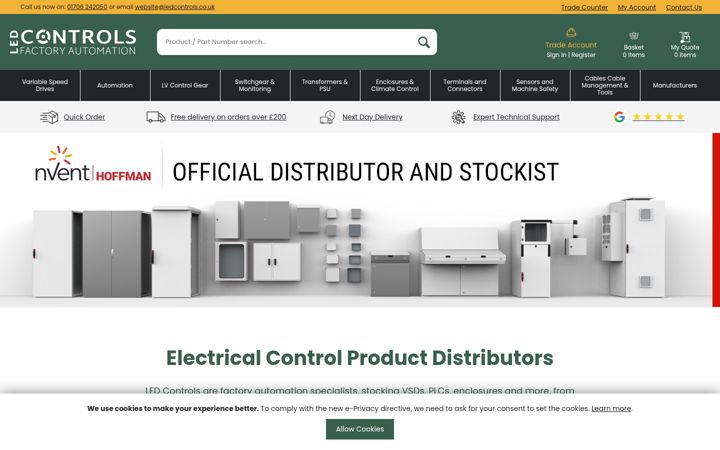 Screenshot of ledcontrols.co.uk