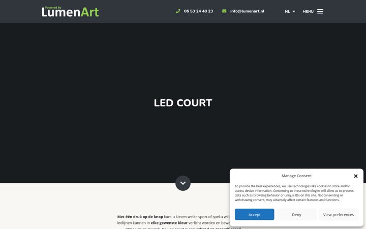 Screenshot of ledcourt.nl