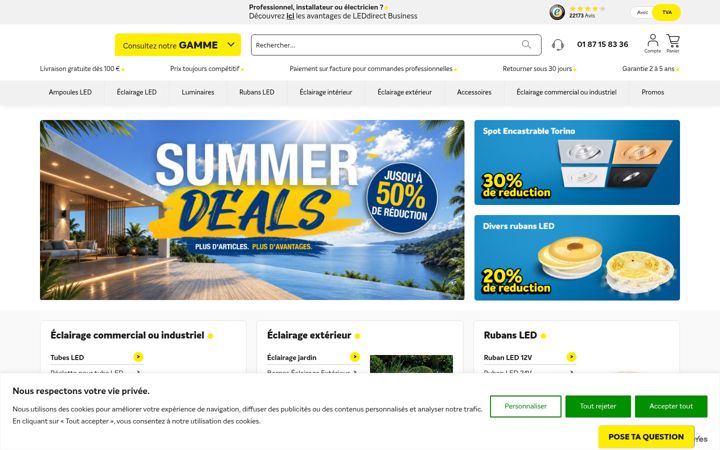 Screenshot of leddirect.fr