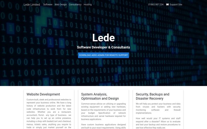 Screenshot of lede.co.uk