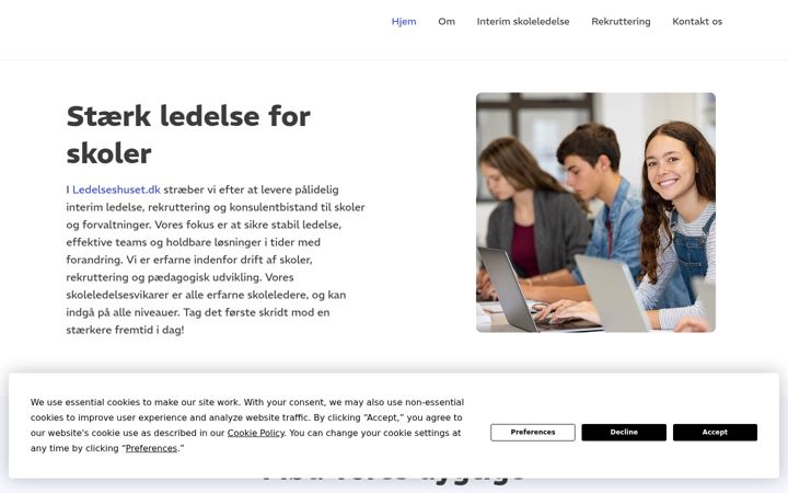 Screenshot of ledelseshuset.dk