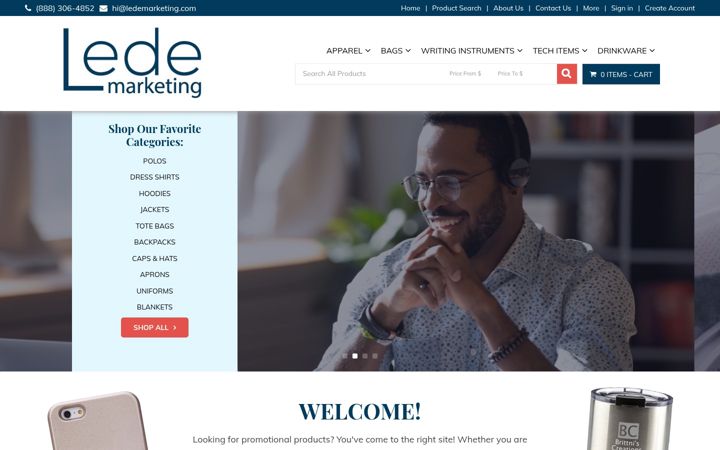 Screenshot of ledemarketing.com