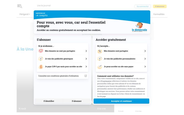 Screenshot of ledemocratedebergerac.fr