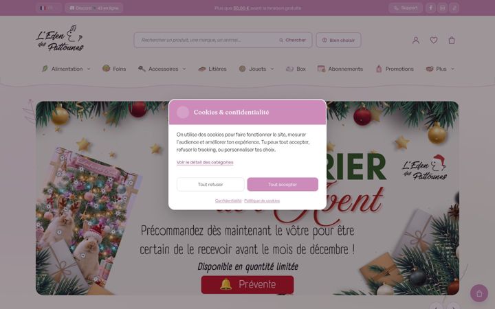 Screenshot of ledendespattounes.com