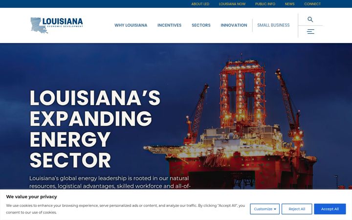 Screenshot of ledenergy.wpengine.com