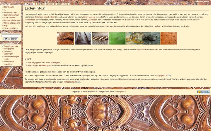 Screenshot of leder-info.nl