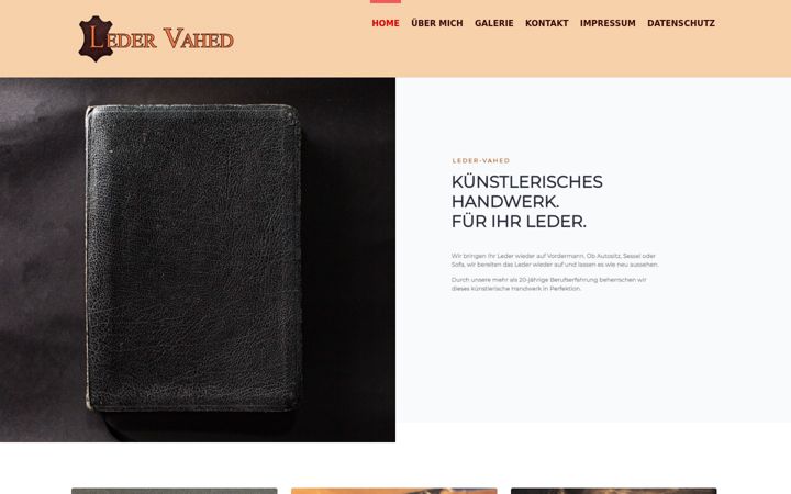 Screenshot of leder-vahed.de