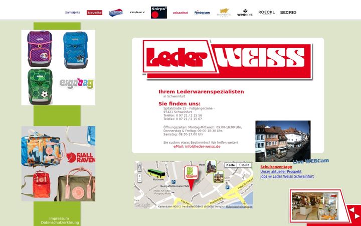 Screenshot of leder-weiss.de