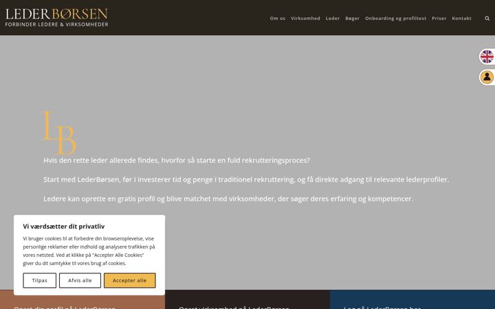 Screenshot of lederborsen.dk