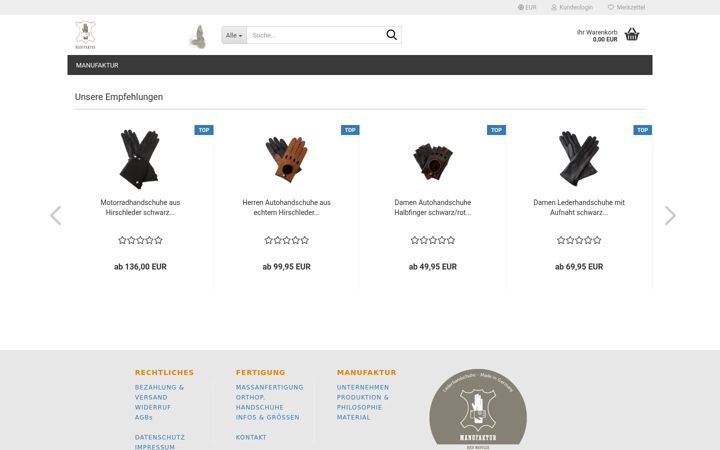 Screenshot of lederhandschuhmacher.com